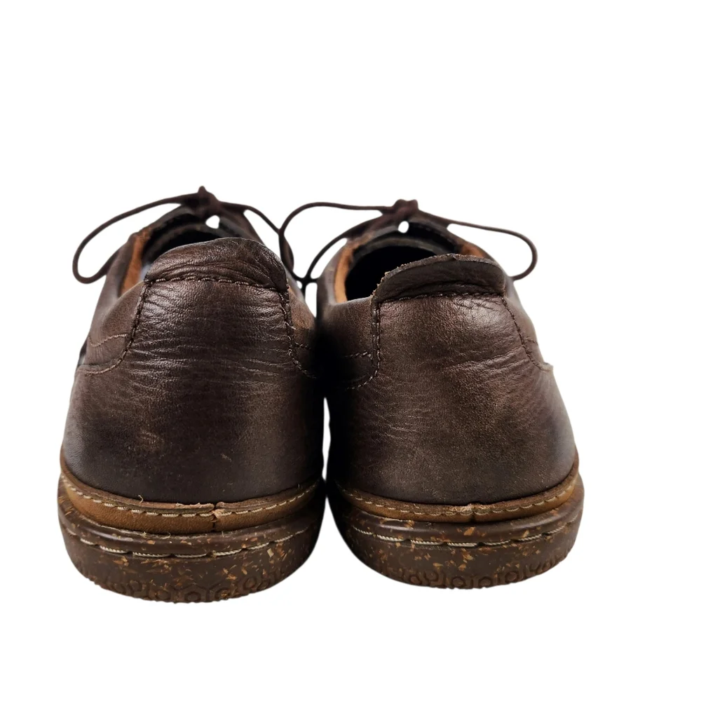 Clarks Trapell Pace Brown Leather Oxfords Moc Derby Wallabee Shoes Mens Size 8.5